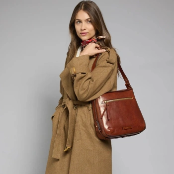 Сумка женская The Bridge Ingrid 04572501/14 коричневая натур.кожа