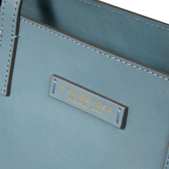 Сумка шоппер The Bridge Mirra 04130401/KP голубая натур.кожа