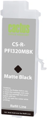 Картридж перезаправляемый струйный Cactus CS-R-PFI320MBK