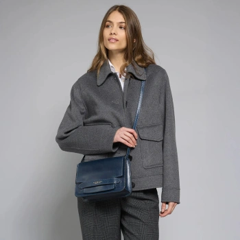 Сумка женская The Bridge Lucrezia 04193001/YH темно-синяя натур.кожа