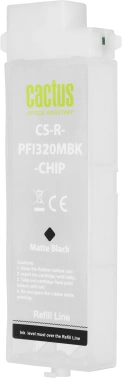 Картридж перезаправляемый струйный Cactus CS-R-PFI320MBK-CHIP