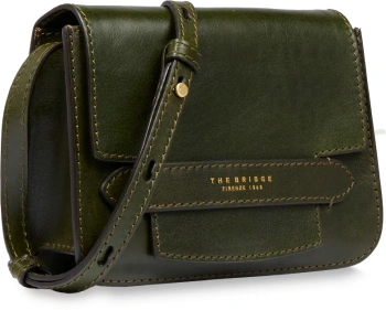 Сумка кросс-боди женская The Bridge Lucrezia 04192001/I2 темно-зеленая натур.кожа