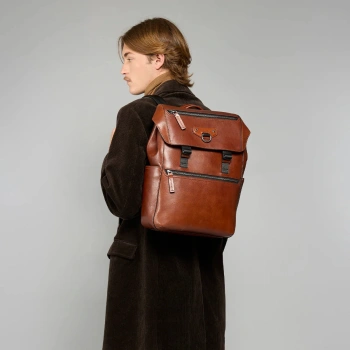 Рюкзак мужской The Bridge Iacopo 066925EX/1A темно-коричневый кожа