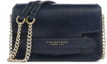 Сумка кросс-боди женская The Bridge Lucrezia 04121401/YH темно-синяя натур.кожа