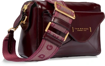 Сумка кросс-боди женская The Bridge Frida 04290401/YF бордовая натур.кожа