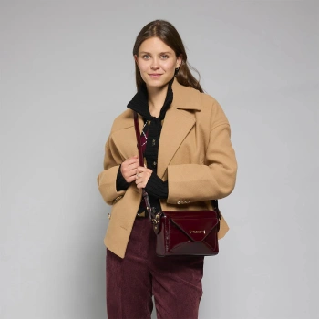 Сумка кросс-боди женская The Bridge Frida 04290401/YF бордовая натур.кожа