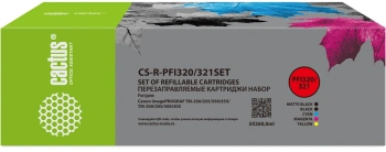 Картридж перезаправляемый струйный Cactus CS-R-PFI320/321SET