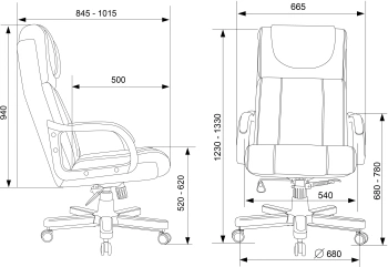 Кресло руководителя Бюрократ  T-9933Walnut