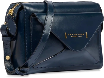 Сумка кросс-боди женская The Bridge Frida 04290401/YH темно-синяя натур.кожа