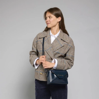 Сумка кросс-боди женская The Bridge Frida 04290401/YH темно-синяя натур.кожа