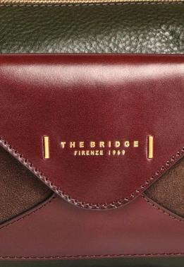 Сумка кросс-боди женская The Bridge Frida Wow 0429040P/YW сливовая/зеленая натур.кожа/замша