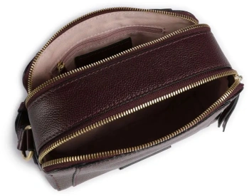 Сумка кросс-боди женская The Bridge Ines 045505EN/YF бордовая натур.кожа