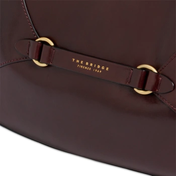 Сумка хобо The Bridge Isabella 04502501/YF бордовая натур.кожа