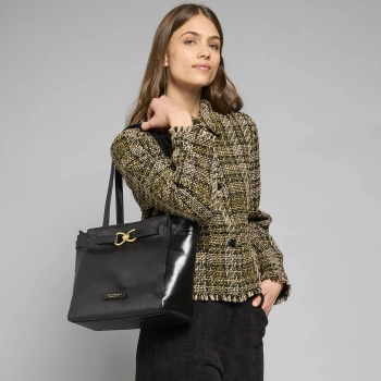 Сумка тоут женская The Bridge Isotta 04642501/30 черная натур.кожа