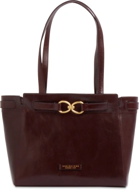 Сумка тоут женская The Bridge Isotta 04642501/YF бордовая натур.кожа