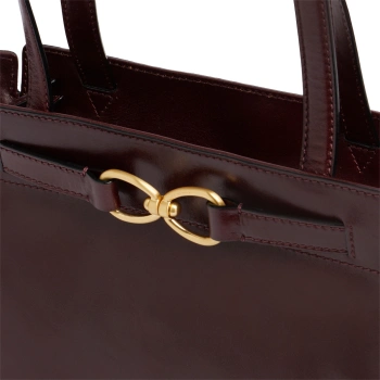 Сумка тоут женская The Bridge Isotta 04642501/YF бордовая натур.кожа