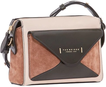 Сумка кросс-боди женская The Bridge Frida Wow 0429040P/YV бежевая/зеленая натур.кожа/замша