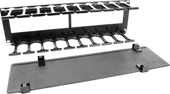 Кабельный органайзер горизонтальный ЦМО ГКО-П-2-9005 пальцы 2U шир.:19