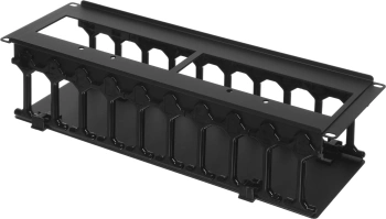 Кабельный органайзер горизонтальный ЦМО ГКО-П-3-9005 пальцы 3U шир.:19