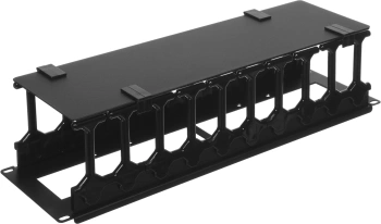 Кабельный органайзер горизонтальный ЦМО ГКО-П-3-9005 пальцы 3U шир.:19