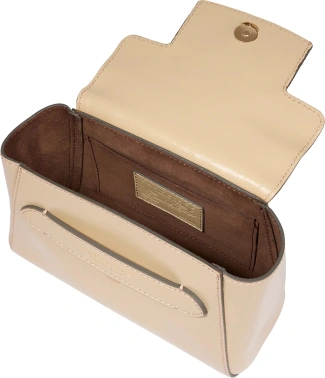 Сумка кросс-боди женская The Bridge Lucrezia 04153501/TH бежевая натур.кожа