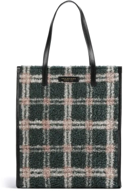 Сумка шоппер The Bridge Mirra 041304FY/YR темно-зеленая/черная текстиль/натур.кожа