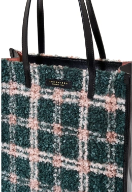 Сумка шоппер The Bridge Mirra 041304FY/YR темно-зеленая/черная текстиль/натур.кожа