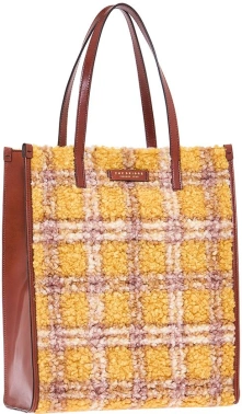 Сумка шоппер The Bridge Mirra 041304FY/YS желтая/коричневая текстиль/натур.кожа