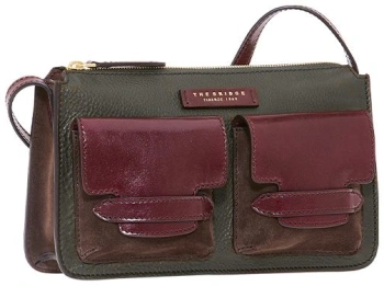 Сумка женская The Bridge Lucrezia Wow 0415050P/YW зеленая/бордовая натур.кожа/замша
