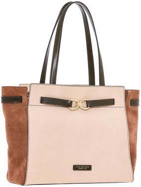 Сумка тоут женская The Bridge Isotta Wow 0464350P/YV бежевая натур.кожа/замша
