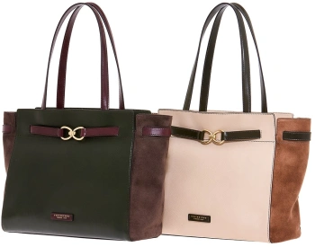 Сумка тоут женская The Bridge Isotta Wow 0464350P/YV бежевая натур.кожа/замша