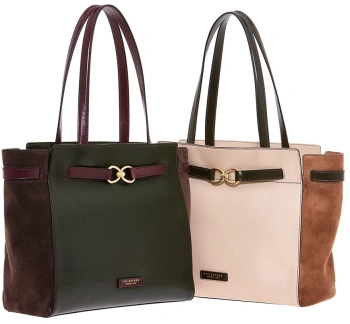 Сумка тоут женская The Bridge Isotta Wow 0464350P/YV бежевая натур.кожа/замша