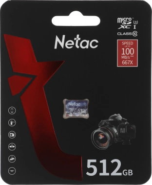 Флеш карта microSDXC 512GB Netac  P500 Ultra