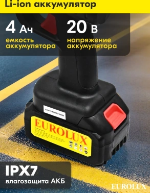 Минимойка Eurolux M-20Li