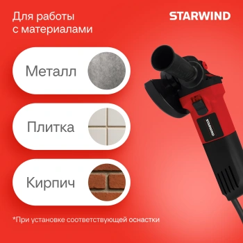 Углошлифовальная машина Starwind AG125-850