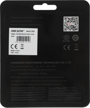Накопитель SSD Hikvision PCIe 3.0 x4 512GB HS-SSD-WAVE PRO(P) 512G