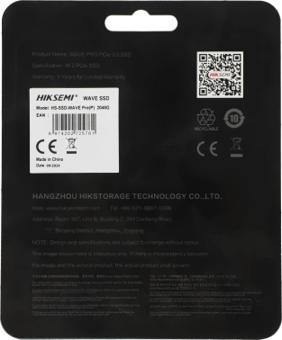 Накопитель SSD Hikvision PCIe 3.0 x4 2TB HS-SSD-WAVE PRO(P) 2048G