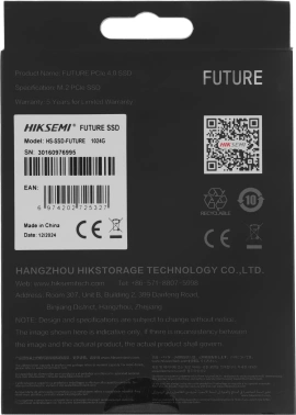 Накопитель SSD Hikvision PCIe 4.0 x4 1TB HS-SSD-FUTURE 1024G