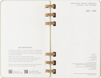 Еженедельник Moleskine ACADEMIC SPIRAL