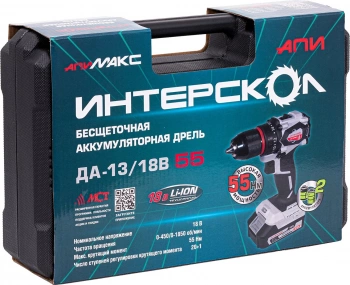 Дрель-шуруповерт Интерскол ДА-13/18В 55