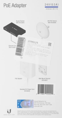 Инжектор PoE Ubiquiti  POE-24-12W-WH