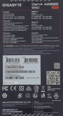 Накопитель SSD Gigabyte PCIe 4.0 x4 250GB G440E250G 4000E
