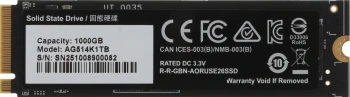 Накопитель SSD Gigabyte PCIe 5.0 x4 1000GB AG514K1TB Aorus Gen5 14000