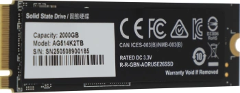 Накопитель SSD Gigabyte PCIe 5.0 x4 2000GB AG514K2TB Aorus Gen5 14000