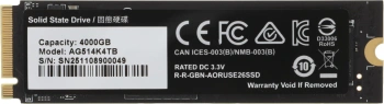 Накопитель SSD Gigabyte PCIe 5.0 x4 4000GB AG514K4TB Aorus Gen5 14000