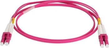 Патч-корд Lanmaster LAN-2LC-2LC/OM4/SL-10 2x50/125 OM4 LC дуплекс-LC дуплекс 10м LSZH розовый