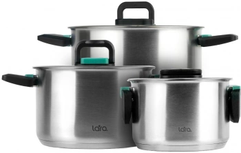 Набор кастрюль Lara Изумруд LR02-123