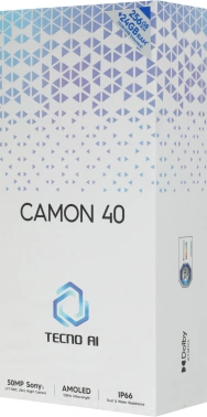 Смартфон Tecno Camon 40 256Gb 12Gb черный моноблок 3G 4G 2Sim 6.78