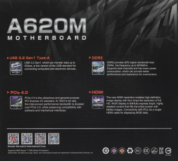 Материнская плата Biostar A620MS