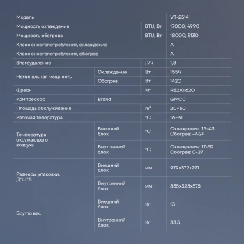 Сплит-система Vitek VT-2514